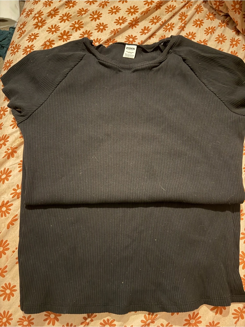 Women’s Black Ribbed Short Sleeve Dress